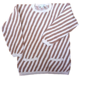 Vintage Geoffrey Beene Alpaca wool striped sweater